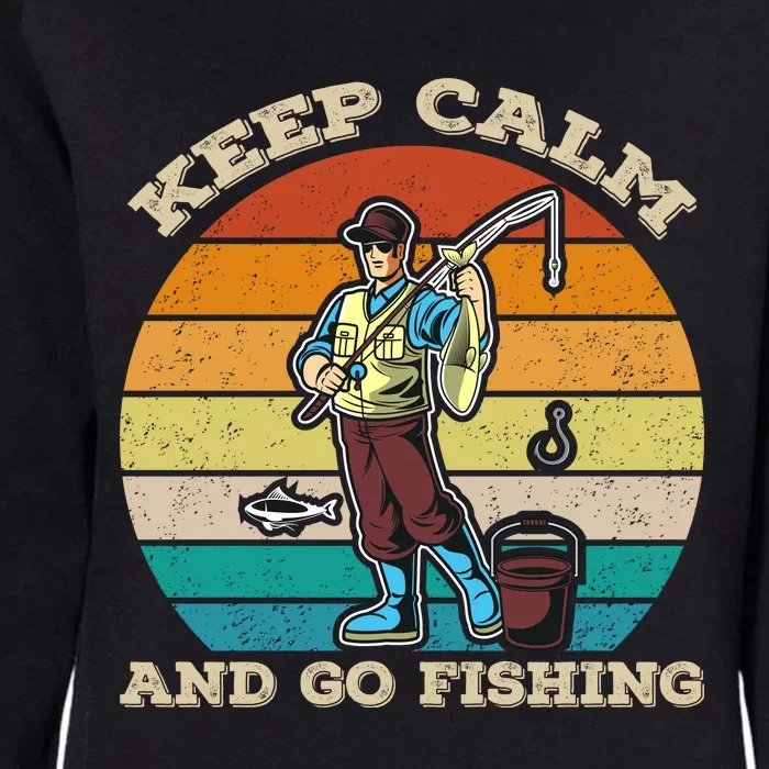 Keep Calm And Go Fishing Womens California Wash Sweatshirt