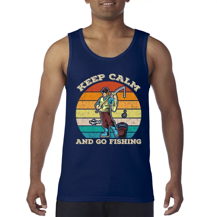 Keep Calm And Go Fishing Tank Top