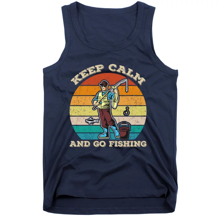 Keep Calm And Go Fishing Tank Top