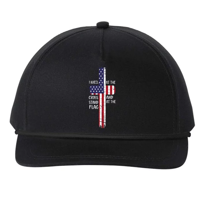 Kneel Cross At The Cross Memorial Day Never Forget Veteran Snapback Five-Panel Rope Hat