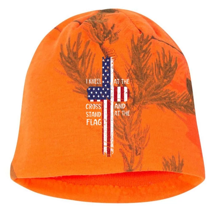 Kneel Cross At The Cross Memorial Day Never Forget Veteran Kati - Camo Knit Beanie