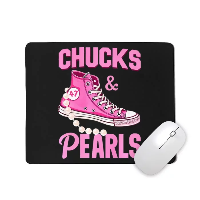 Kamala Chucks And Pearls Harris Walz 2024 Election Premium Mousepad