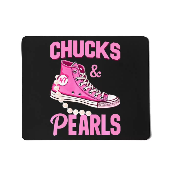 Kamala Chucks And Pearls Harris Walz 2024 Election Premium Mousepad