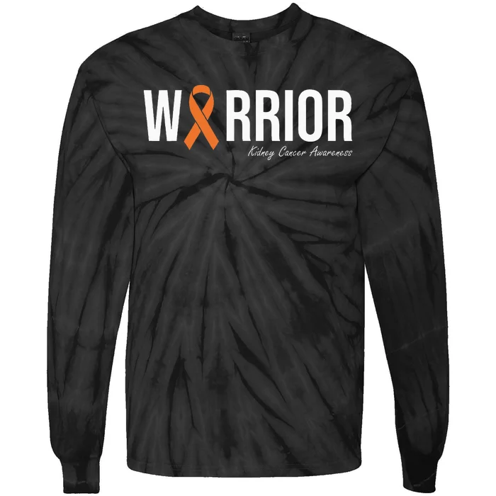 Kidney Cancer Awareness Orange Ribbon Tie-Dye Long Sleeve Shirt