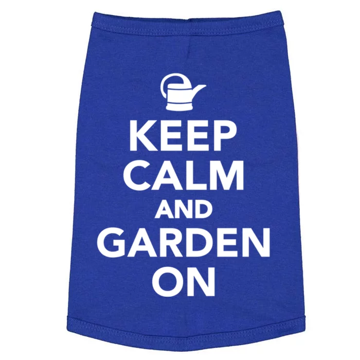 Keep Calm And Garden On Gift Doggie Tank