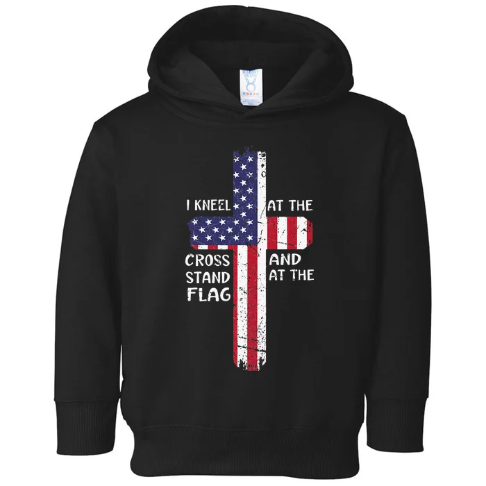 Kneel Cross At The Cross Memorial Day Never Forget Veteran Toddler Hoodie