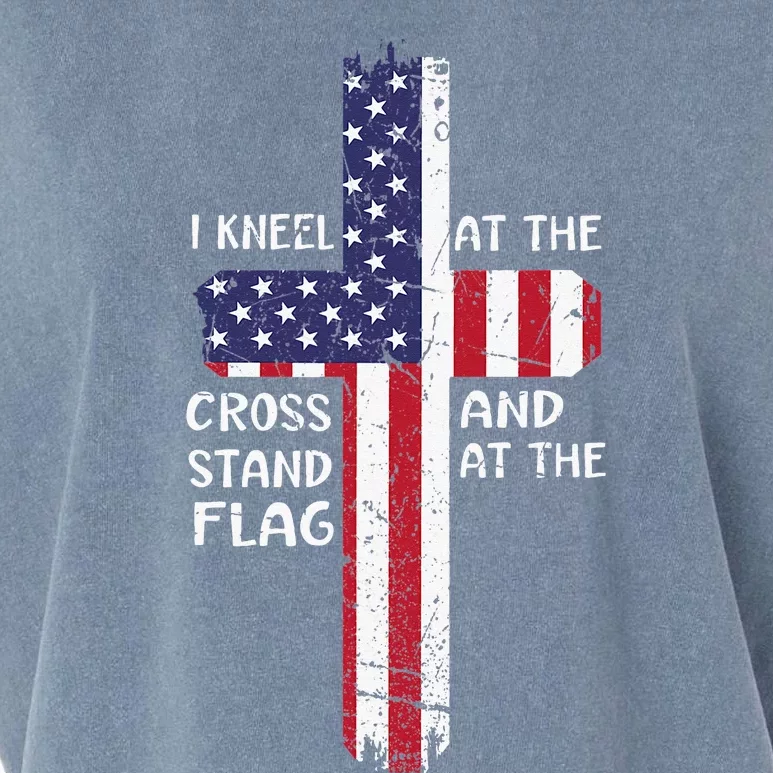 Kneel Cross At The Cross Memorial Day Never Forget Veteran Garment-Dyed Women's Muscle Tee