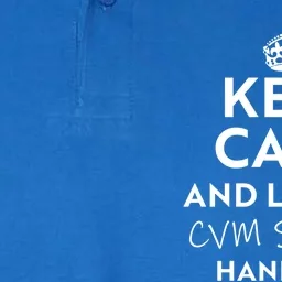 Keep Calm And Let The Cvm Staff Handle It Gift Softstyle Adult Sport Polo