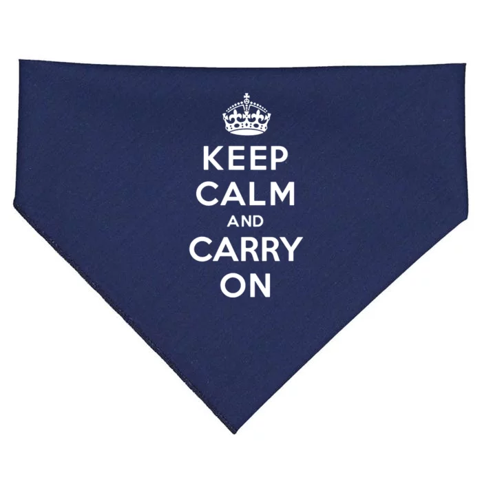 Keep Calm And Carry On USA-Made Doggie Bandana