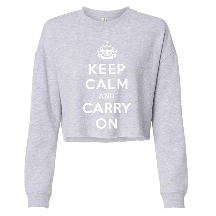 Keep Calm And Carry On Cropped Pullover Crew