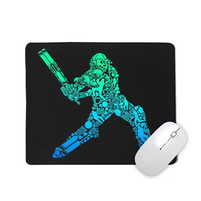 Keep Calm And Bat On Funny Cricket Sports Fans Or Athletes Mousepad