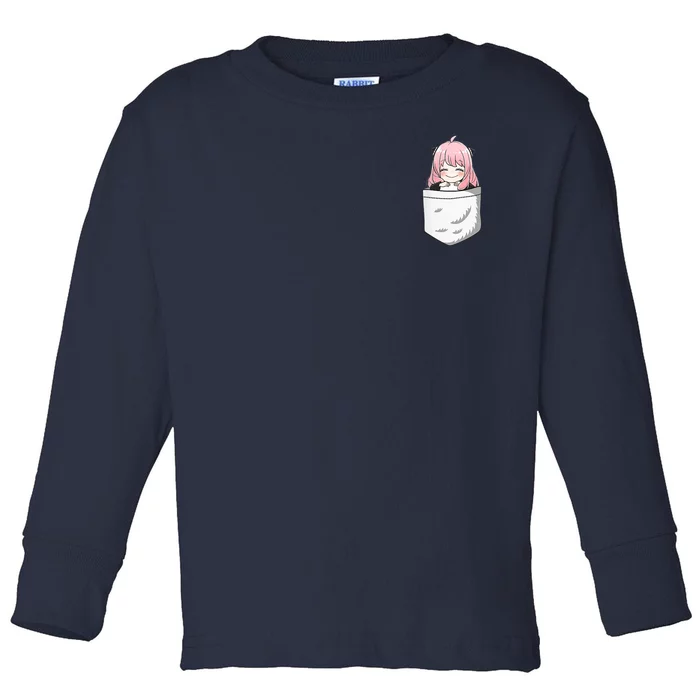 Kawaii Cute Anya In The Pocket Spy X Art Family Toddler Long Sleeve Shirt