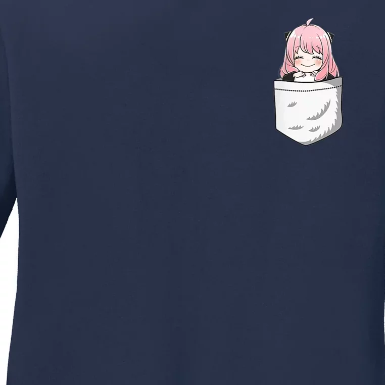 Kawaii Cute Anya In The Pocket Spy X Art Family Ladies Long Sleeve Shirt