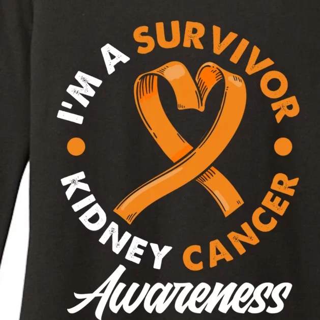 Kidney Cancer Awareness Ney Cancer Survivor Gift Womens CVC Long Sleeve Shirt