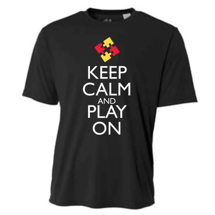 Keep Calm And Play On Gift Cooling Performance Crew T-Shirt