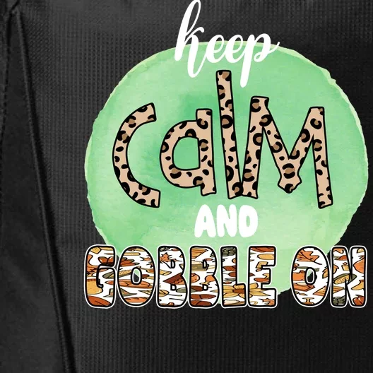 Keep Calm And Gobble On Fall Holiday City Backpack