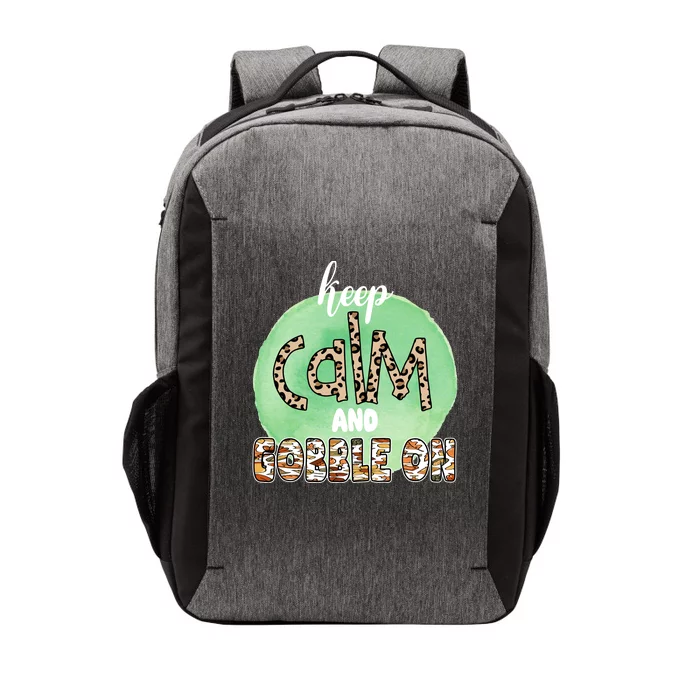 Keep Calm And Gobble On Fall Holiday Vector Backpack