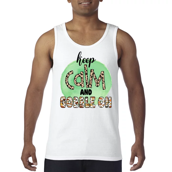 Keep Calm And Gobble On Fall Holiday Tank Top