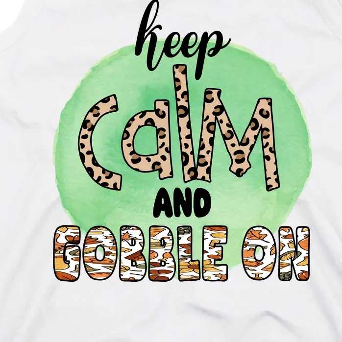 Keep Calm And Gobble On Fall Holiday Tank Top