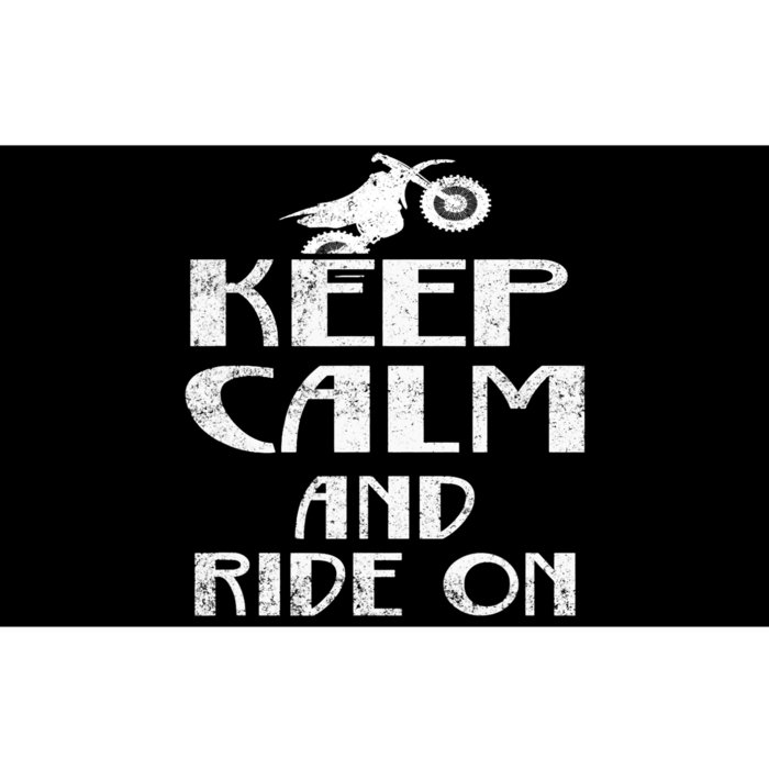 Keep Calm And Ride On Cool Gift For Dirt Biker Bumper Sticker