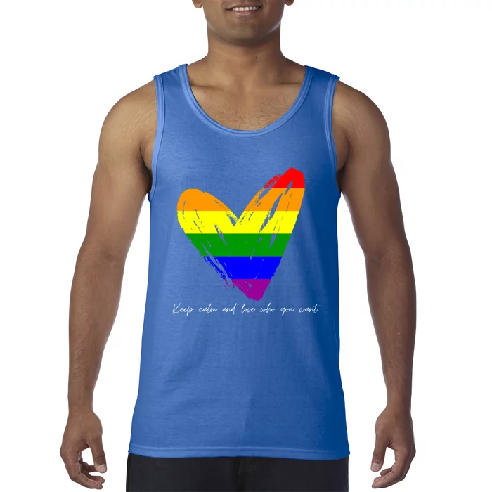 Keep Calm And Love Who You Want Gift Tank Top