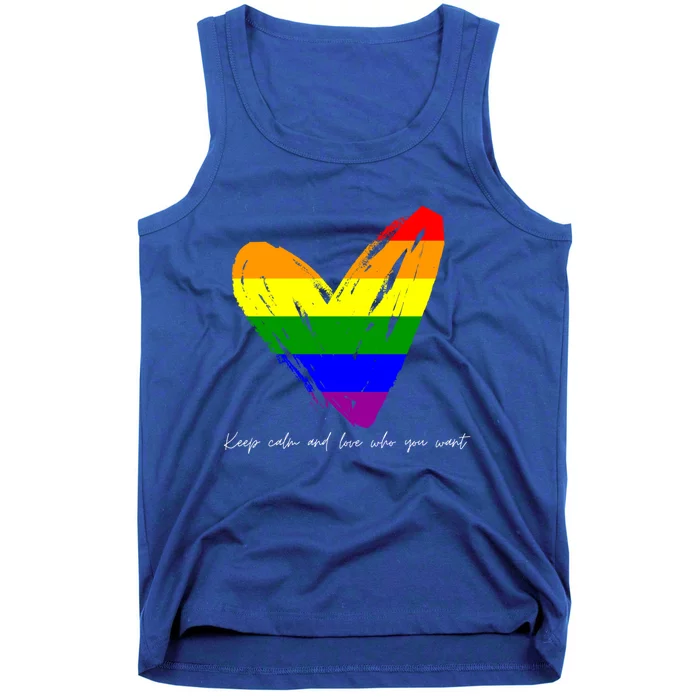 Keep Calm And Love Who You Want Gift Tank Top