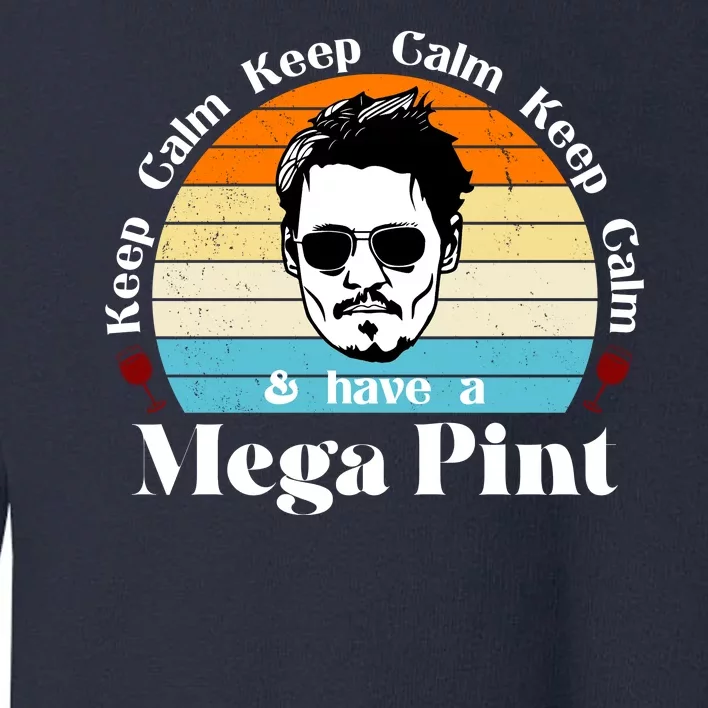 Keep Calm And Have A Mega Pint Johnny Depp Funny Toddler Sweatshirt