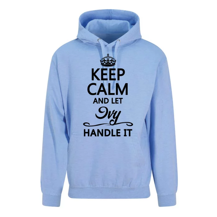 KEEP CALM And Let IVY Handle It | Funny Name Gift Unisex Surf Hoodie