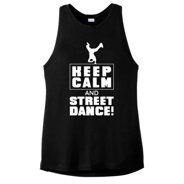 Keep Calm And Street Dance Ladies Tri-Blend Wicking Tank