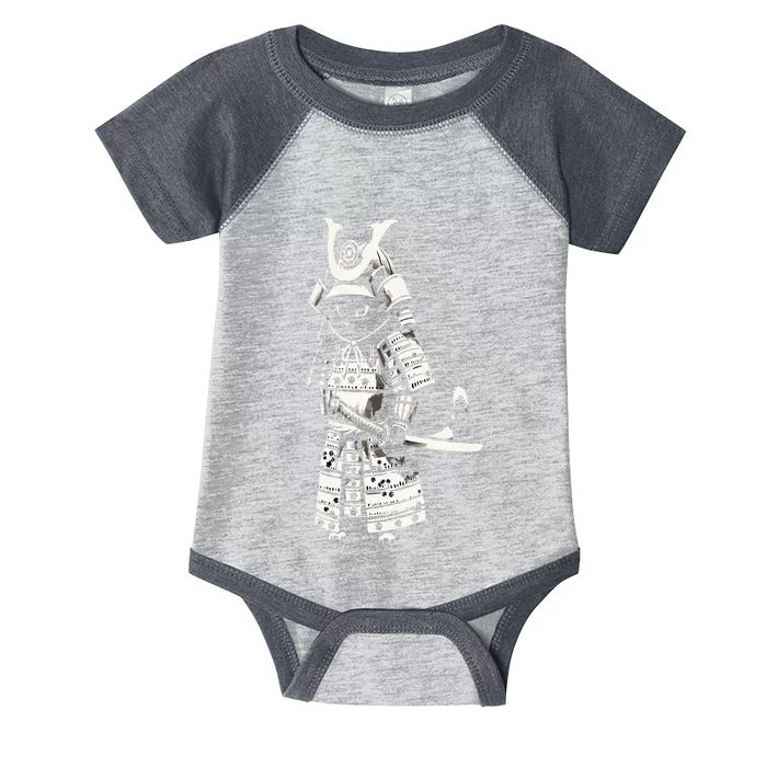 Kawaii Cat Anime Japanese Retro Samurai Novelty Infant Baby Jersey Bodysuit