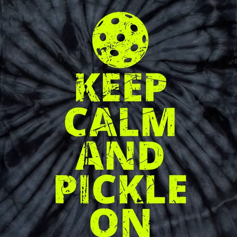 Keep Calm And Pickle On Pickleball Tie-Dye T-Shirt