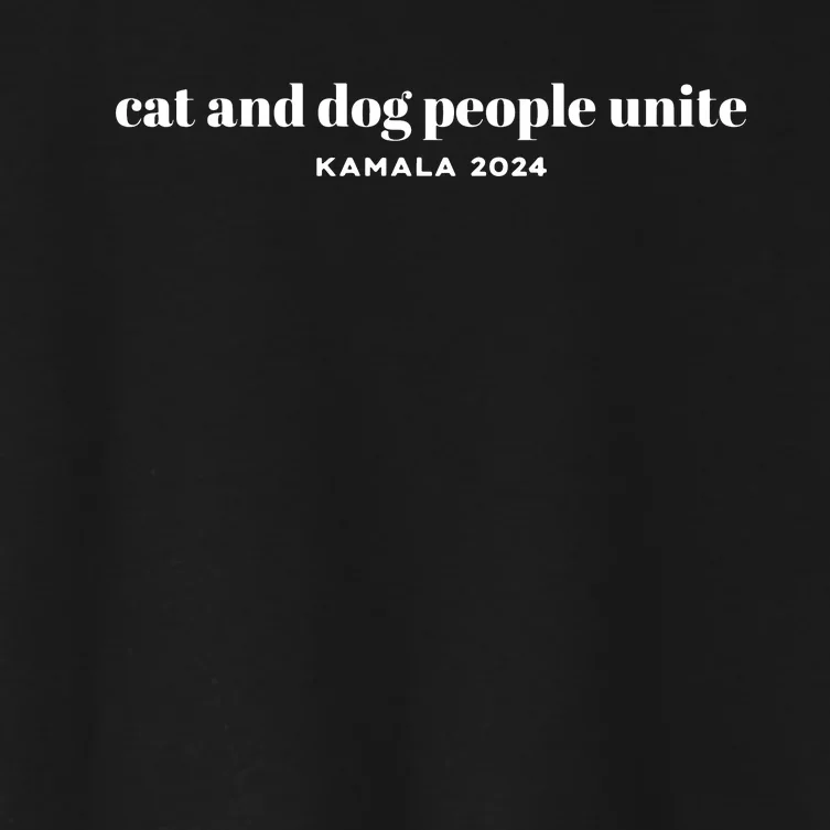 Kamala Cat And Dog People Unite Women's Crop Top Tee