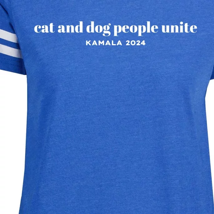 Kamala Cat And Dog People Unite Enza Ladies Jersey Football T-Shirt