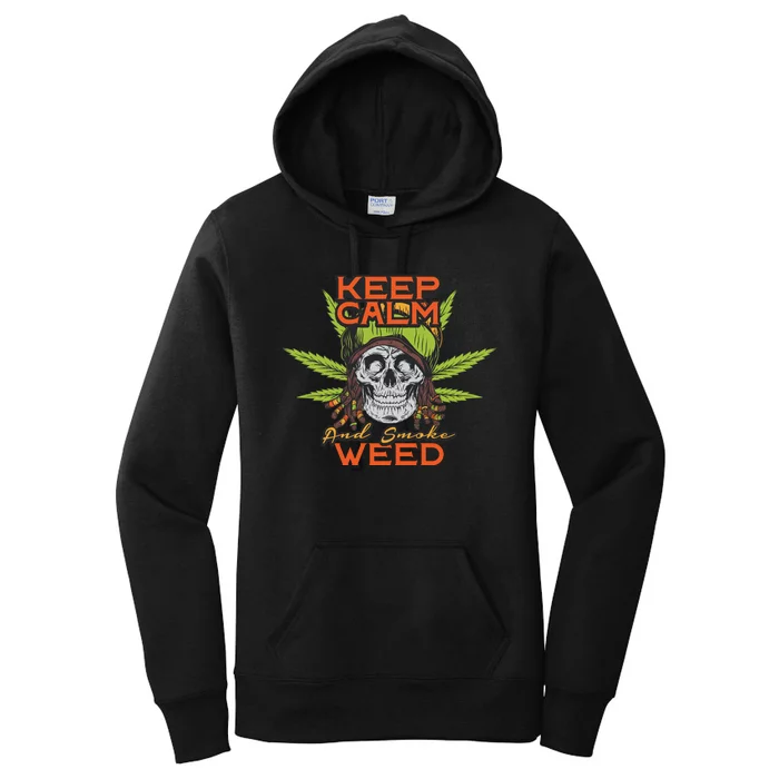 Keep Calm And Smoke Weed Women's Pullover Hoodie