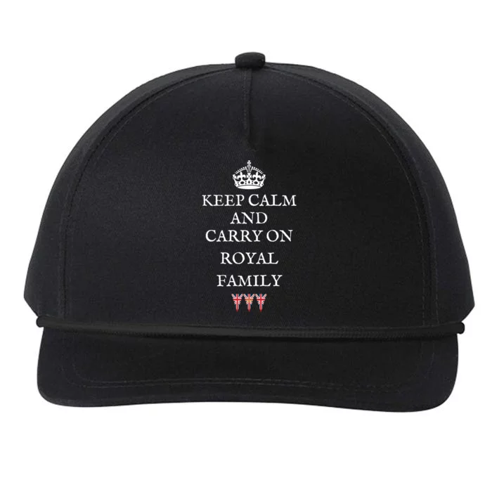 Keep Calm And Carry On Royal Family British Union Jack Flag Gift Snapback Five-Panel Rope Hat