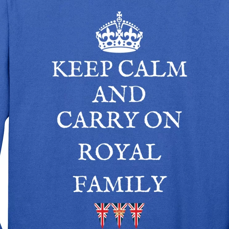 Keep Calm And Carry On Royal Family British Union Jack Flag Gift Long Sleeve Shirt