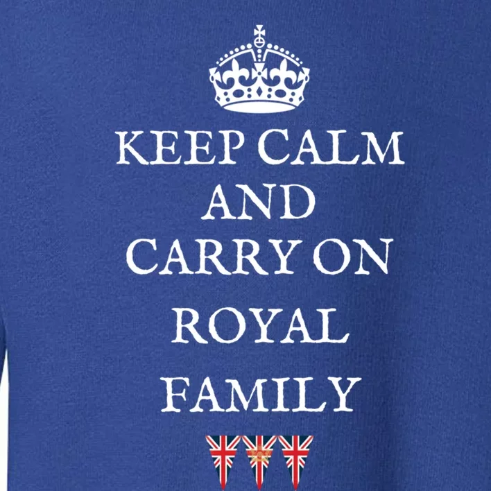 Keep Calm And Carry On Royal Family British Union Jack Flag Gift Toddler Sweatshirt