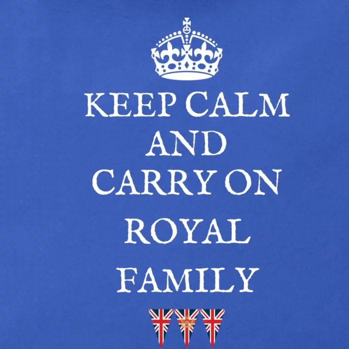 Keep Calm And Carry On Royal Family British Union Jack Flag Gift Zip Tote Bag