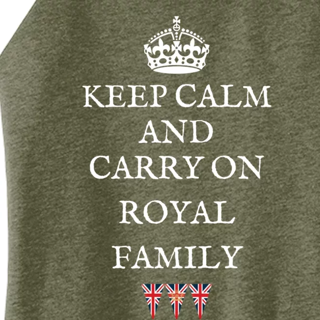 Keep Calm And Carry On Royal Family British Union Jack Flag Gift Women’s Perfect Tri Rocker Tank