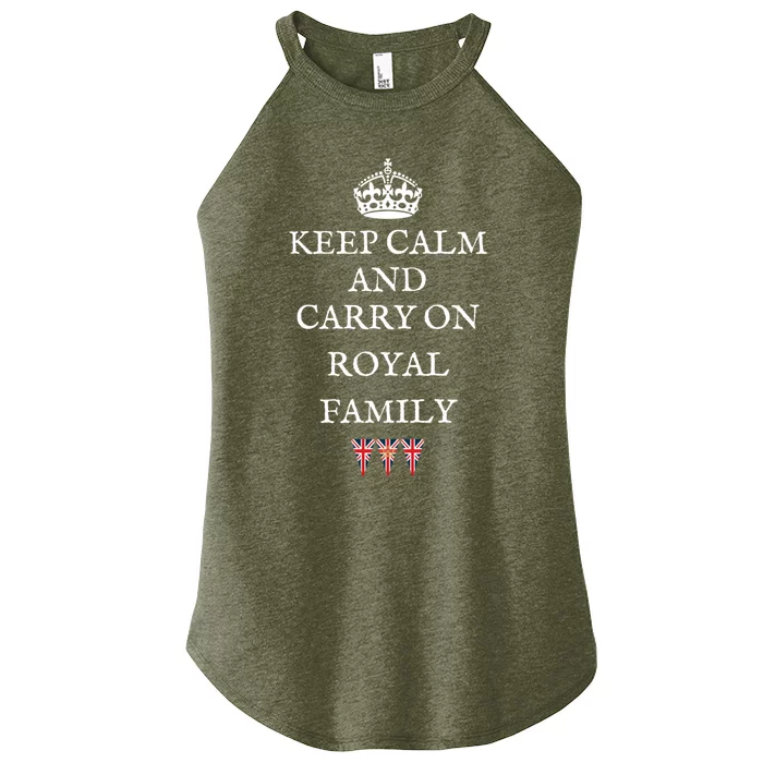 Keep Calm And Carry On Royal Family British Union Jack Flag Gift Women’s Perfect Tri Rocker Tank