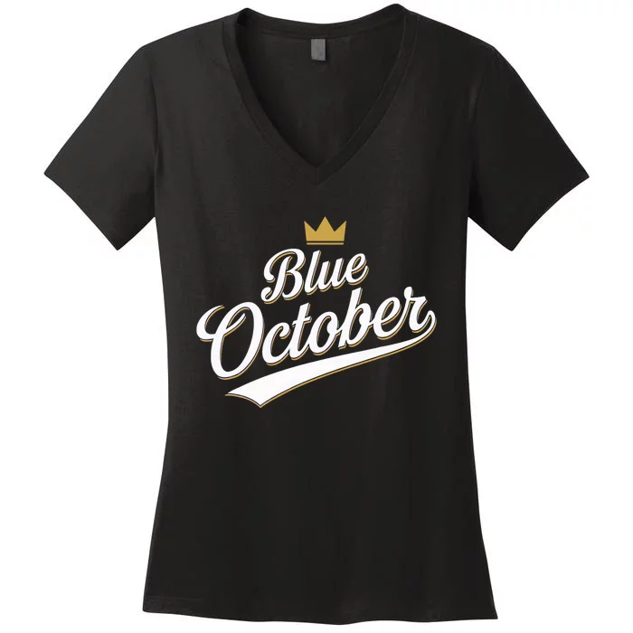 Kansas City Blue October 2024 Women's V-Neck T-Shirt