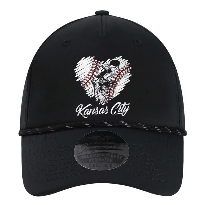 Kansas City Baseball Heart Distressed Performance The Dyno Cap