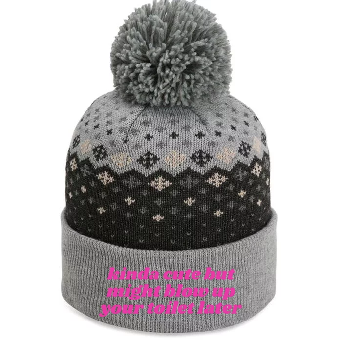 Kinda Cute But Might Blow Up Your Toilet Later The Baniff Cuffed Pom Beanie