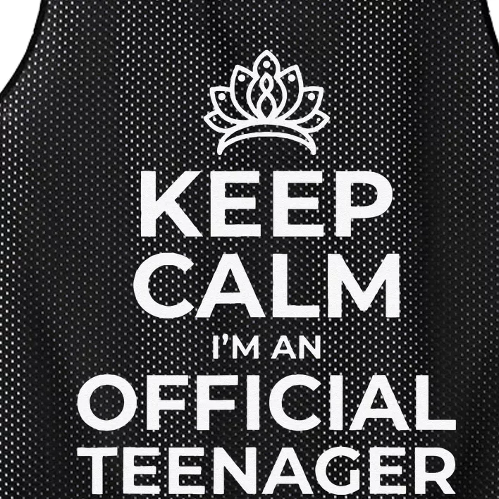 Keep Calm Birthday Nager 13th Funny Girl Mesh Reversible Basketball Jersey Tank