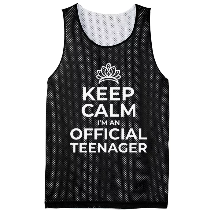 Keep Calm Birthday Nager 13th Funny Girl Mesh Reversible Basketball Jersey Tank