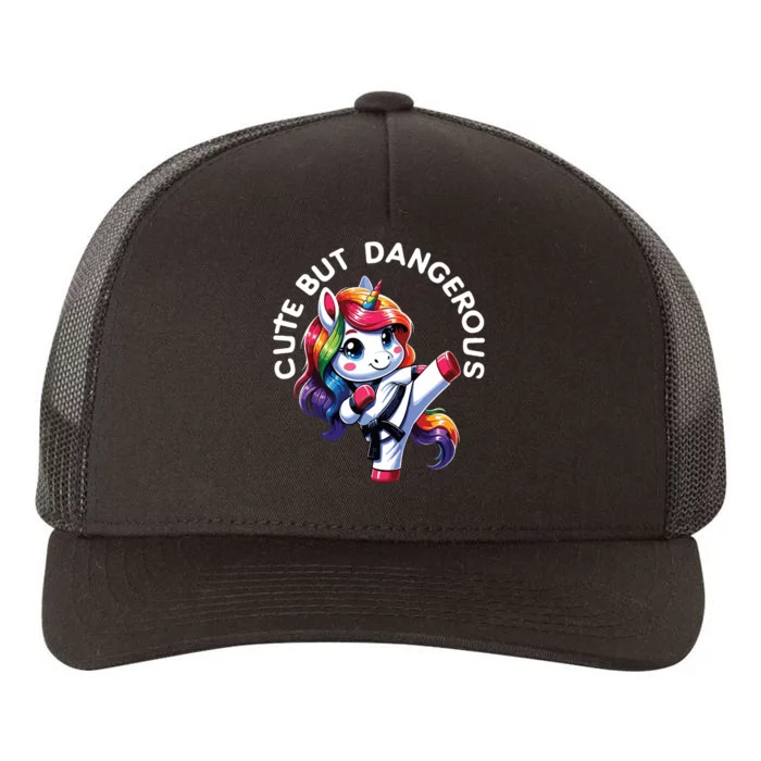 Karate Cute But Dangerous Taekwondo Unicorn Karate Yupoong Adult 5-Panel Trucker Hat