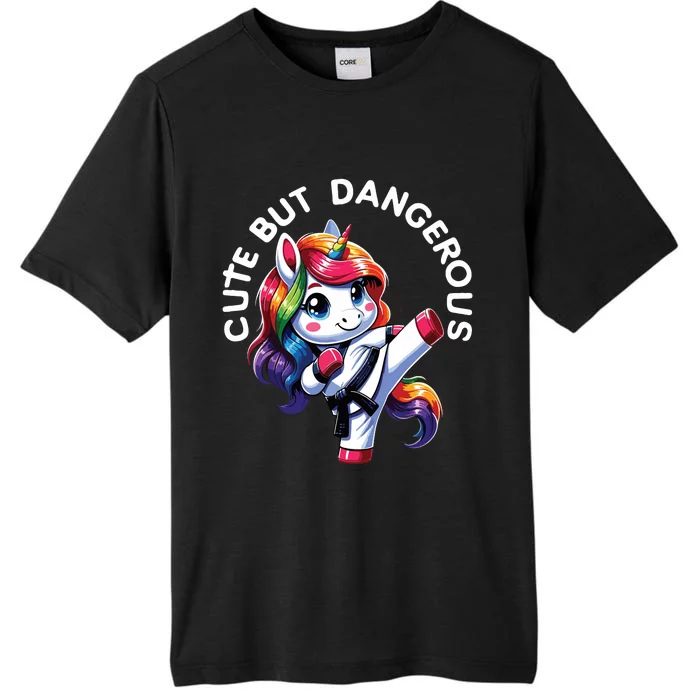 Karate Cute But Dangerous Taekwondo Unicorn Karate ChromaSoft Performance T-Shirt