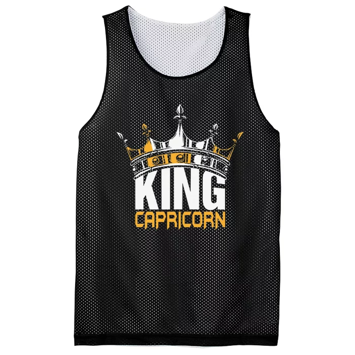 King Capricorn Birthday Zodiac Costume Funny Bday Gift Mesh Reversible Basketball Jersey Tank