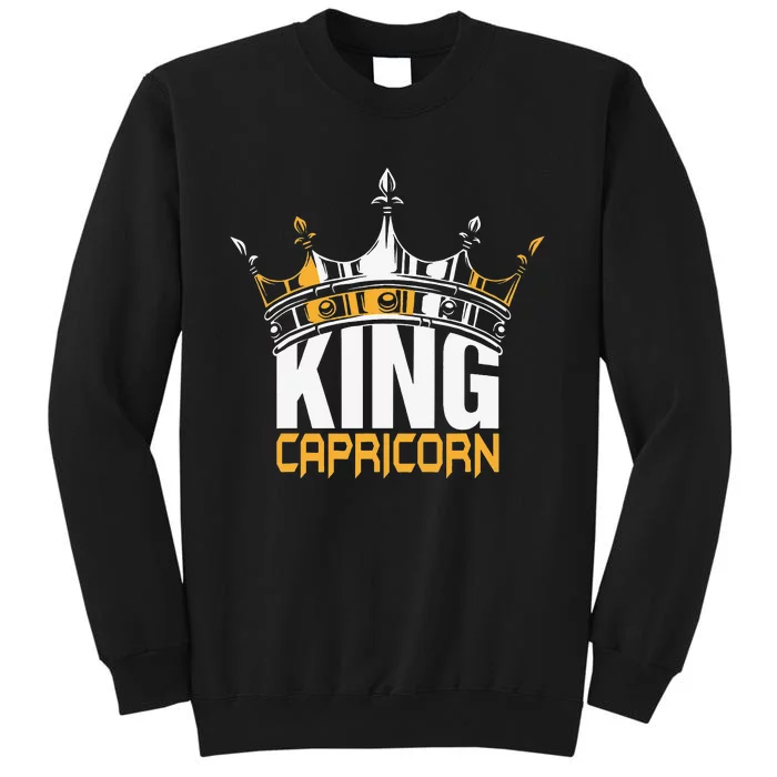 King Capricorn Birthday Zodiac Costume Funny Bday Gift Tall Sweatshirt