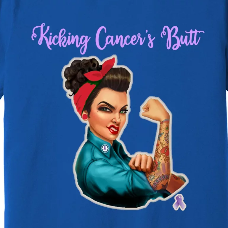 Kicking Cancers Butt Cancer Patients Cool Gift Premium T-Shirt